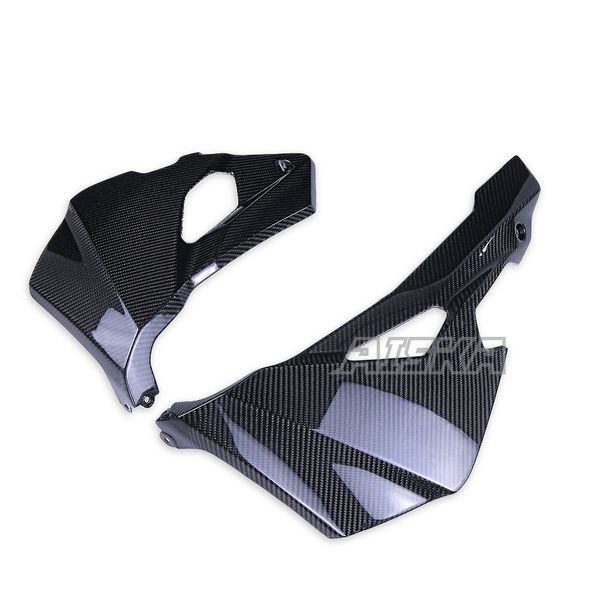 AISKA 3K Dry Carbon Fiber Motorcycle Accessories Lower Belly Pan Fairing Cowl for Kawasaki Ninja ZX-25R 2020-2024