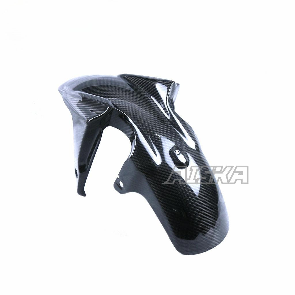 AISKA 100% Dry Carbon Fiber Mudguard Motorcycle Front Wheel Fender Hugger for Yamaha MT07 MT-07 2014-2017