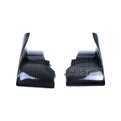 AISKA Full 3K Dry Carbon Fiber Motorcycle Wind Spoiler Air Deflector Cover Lower Winglets for Kawasaki Ninja H2 H2R 2015-2024