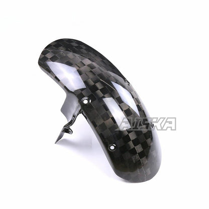 AISKA 3K Dry Carbon Fiber Motorcycle Fenders Front Wheel Hugger Mudguard with Fairing for Kawasaki Z900RS 2018-2024