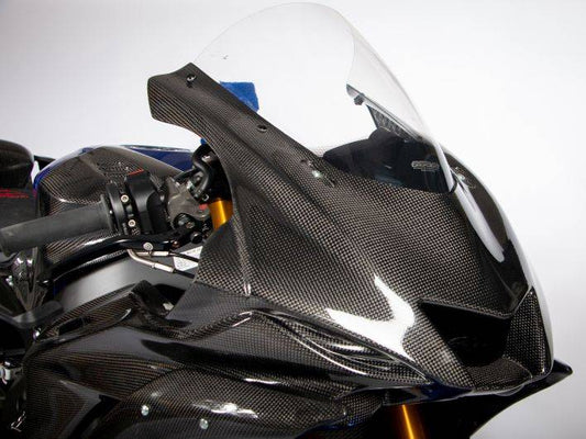 AISKA R6 Carbon Fiber Front Fairing Motorcycle Carbon Upper Front Headlight Nose Housing Fairing Panel for Yamaha R6 2017-2024