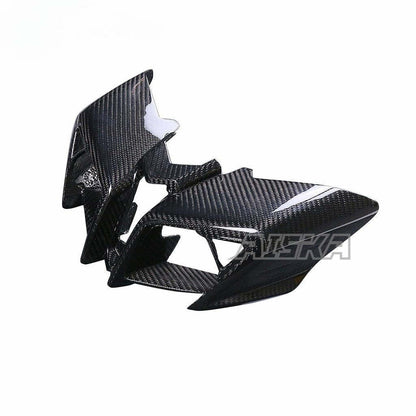 AISKA Twill Weave Gloss Carbon Fiber Motorcycle Front Upper Headlight Cover Fairing for Yamaha MT10 FZ10 2016-2021