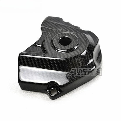 AISKA 3K Dry Carbon Fiber Motorcycle Accessories Front Sprocket Cover Guard for Kawasaki Ninja ZX10R ZX-10R 2016-2020