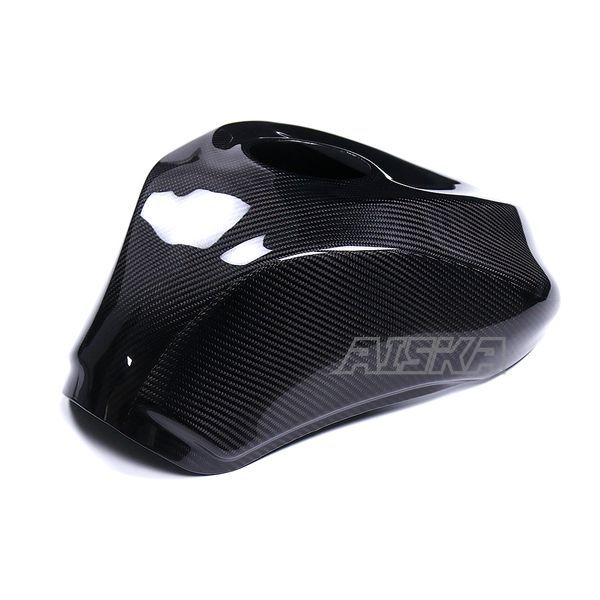 AISKA 3K Dry Carbon Fiber Motorcycle Full Gas Fuel Tank Cover for Kawasaki Ninja ZX-6R 2019-2025