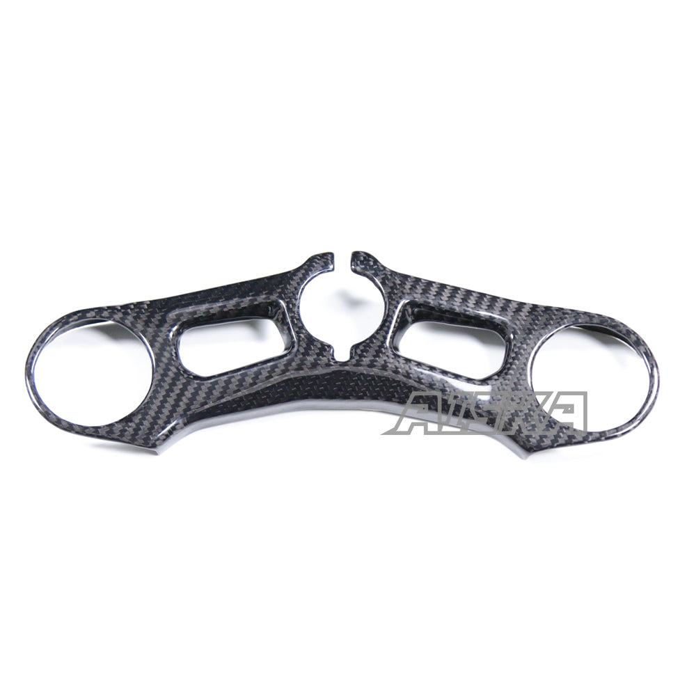 AISKA 100% 3K Twill Glossy Dry Carbon Fiber Upper Triple Clamp Cover for Ducati Panigale V4 V4S V4R 2018-2021