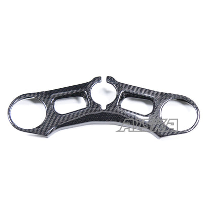 AISKA 100% 3K Twill Glossy Dry Carbon Fiber Upper Triple Clamp Cover for Ducati Panigale V4 V4S V4R 2018-2021