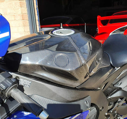 AISKA 3K 100% Real Carbon Fiber Tank Cover Motorcycle Front Full Tank Cover Fiairng for Yamaha R1 R1M 2020 2021 2022 2023 2024