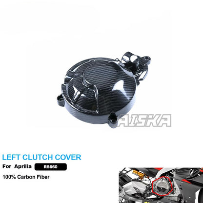 AISKA Full Carbon Fiber Motorcycle Accessories Left Clutch Cover for Aprilia RS660 2021+