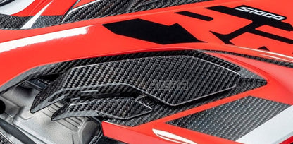 AISKA 100% 3K Carbon Fiber Motorcycle Right Side Fins Cover Mid Frame Panel Fairing for BMW S1000RR 2023 2024
