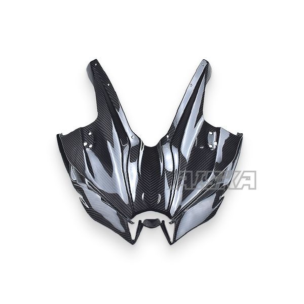 AISKA Full 3K Dry Carbon Fiber Motorcycle Front Headlight Fairing for Kawasaki Ninja H2 H2R 2015-2024