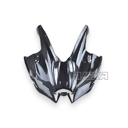 AISKA Full 3K Dry Carbon Fiber Motorcycle Front Headlight Fairing for Kawasaki Ninja H2 H2R 2015-2024