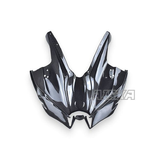 AISKA Full 3K Dry Carbon Fiber Motorcycle Front Headlight Fairing for Kawasaki Ninja H2 H2R 2015-2024