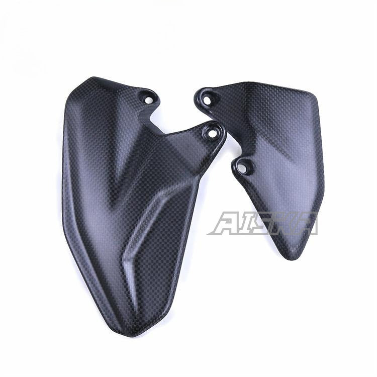 AISKA 100% Dry Carbon Fiber Parts Motorcycle Accessories Heel Plates for Ducati Multistrada V4 1100 2021-2023