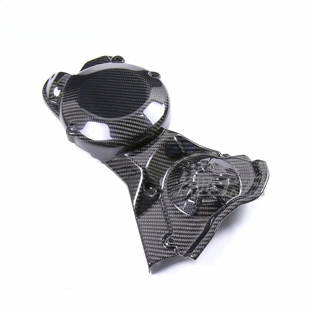 AISKA 100% 3K Pure All Dry Carbon Fiber Motorcycle Body Accessories Engine Hood Sprocket Cover Fairing for Aprilia RSV4 Tuono V4 2021-2024