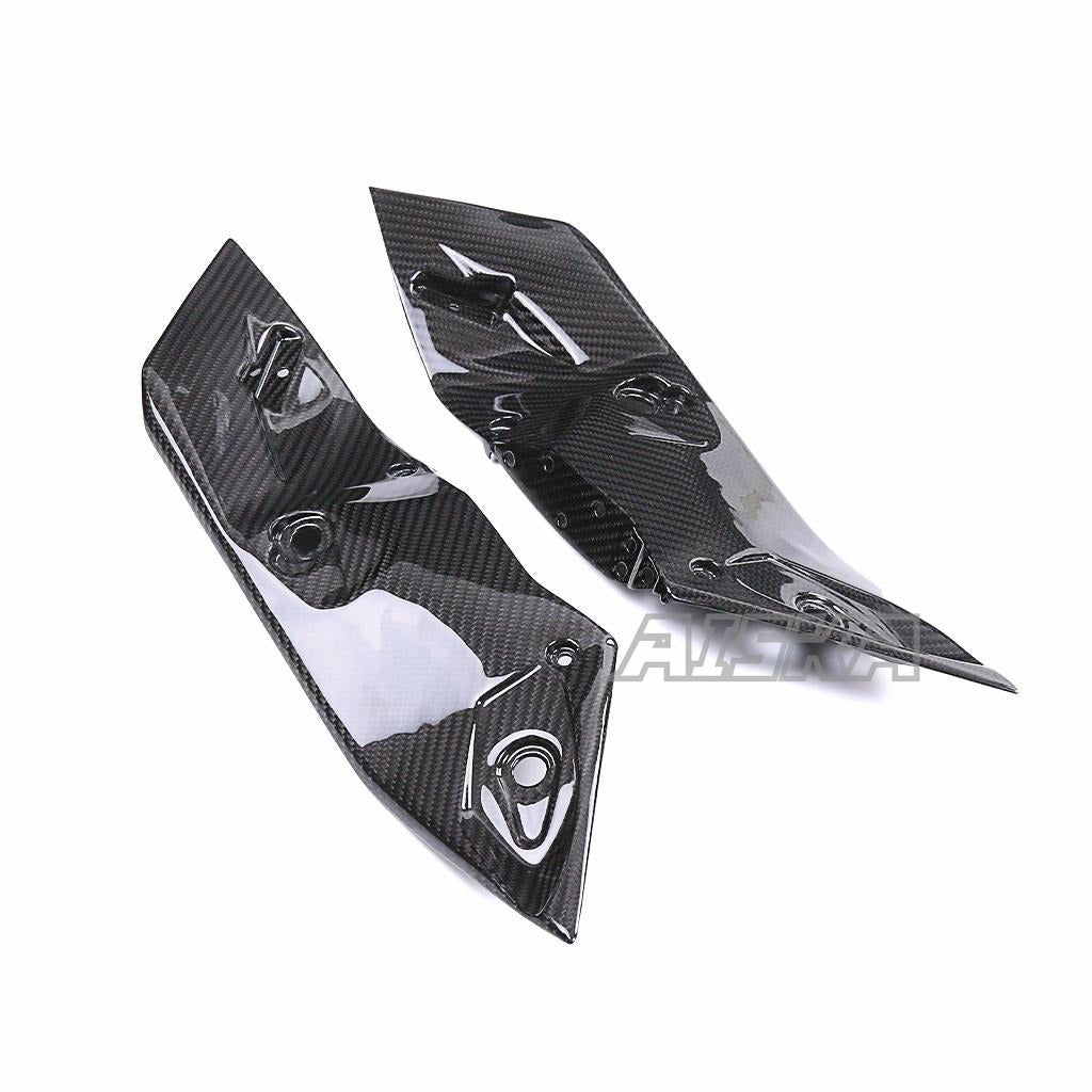 AISKA 100% 3K Full Dry Carbon Fiber R3 Motorcycle Handlebar Side Cover Panel Fairing for Yamaha R3 2022 2023 2024