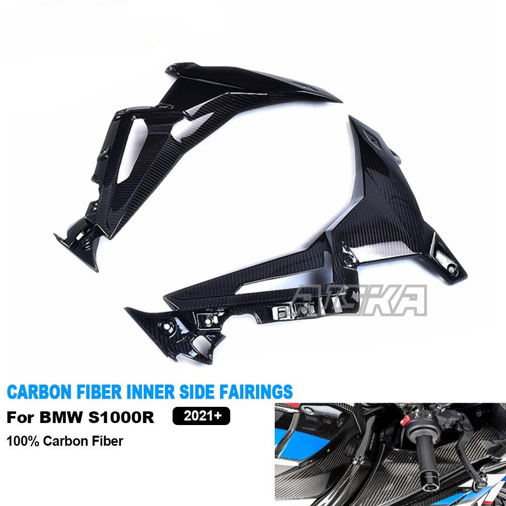 AISKA 100% 3K Twill Weave Motorcycle Carbon Fiber Inner Side Fairings for BMW S1000R 2021-2024