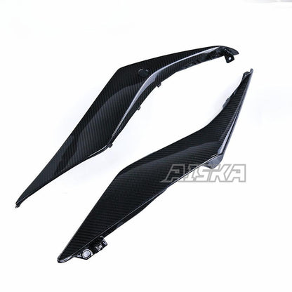 AISKA Motorcycle Carbon Side Panels Accessories Carbon Fiber Rear Upper Tail Side Cover Fairing for Yamaha R3 2022 2023 2024