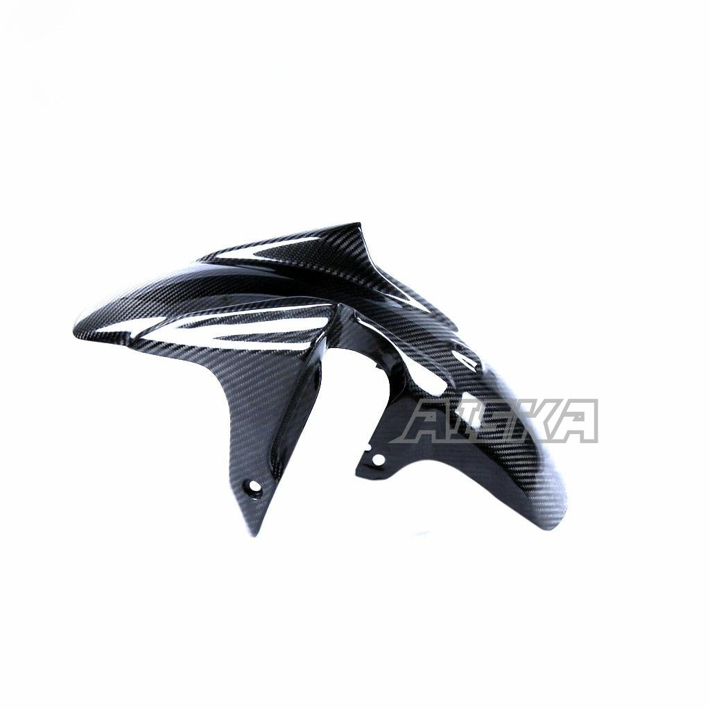 AISKA 100% Dry Carbon Fiber Mudguard Motorcycle Front Wheel Fender Hugger for Yamaha MT07 MT-07 2014-2017