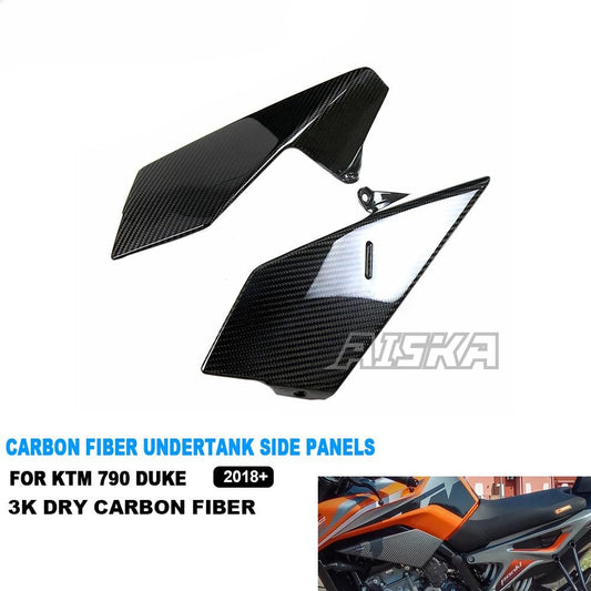 AISKA 790 890 Duke 3K Dry Carbon Fiber Motorcycle Fuel Tank Side Panel Cover Fairing for KTM 790 890 Duke 2018-2024