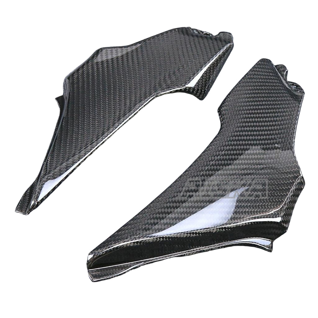 AISKA 3K Dry Carbon Fiber Motorcycle Fairing Accessories Seat Side Frame Cover Side Panel for Kawasaki Z900 2020-2024