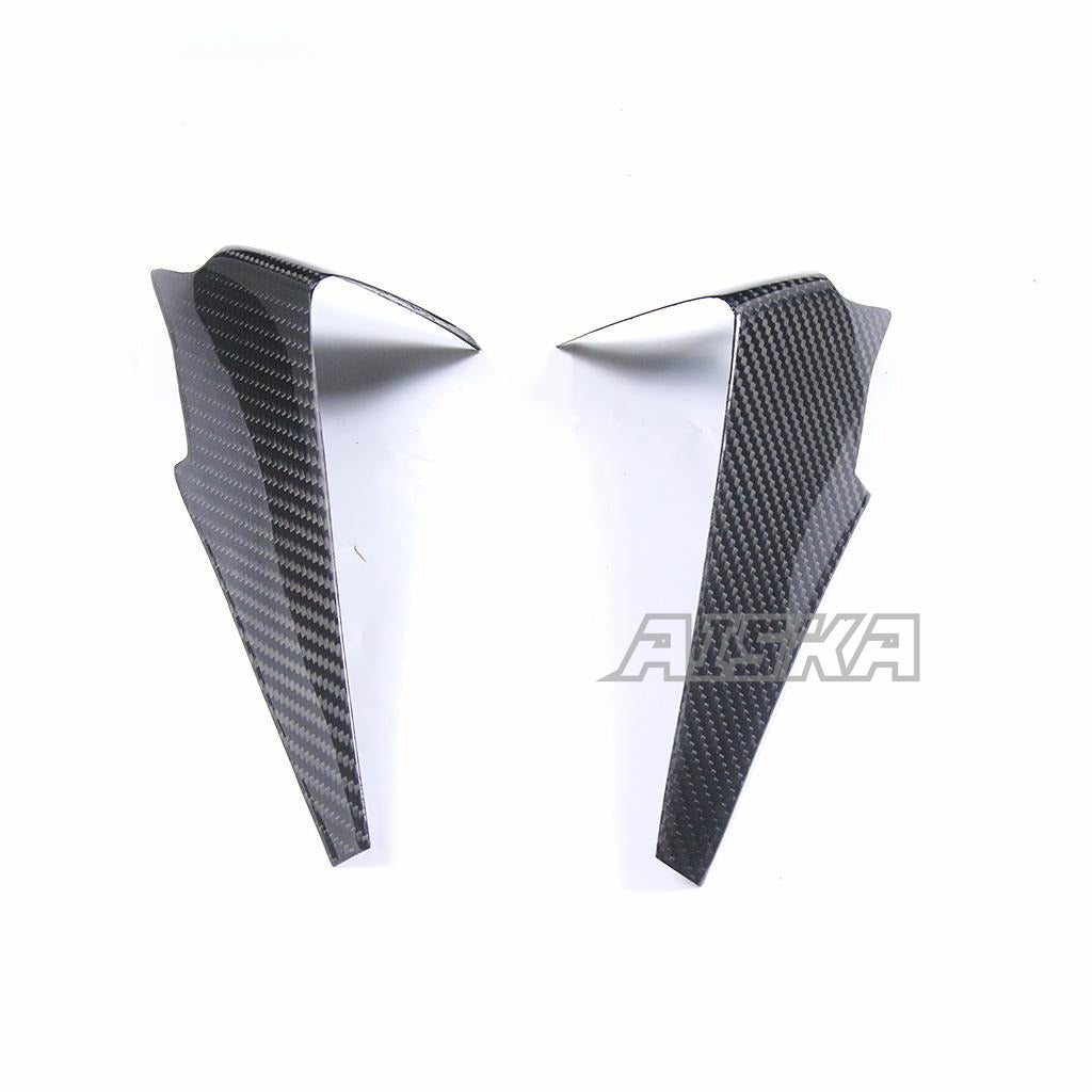 AISKA 3K Dry Carbon Fiber Motorcycle Front Air Intake Cover Fairing for Yamaha YZF R1 R1M 2015-2019