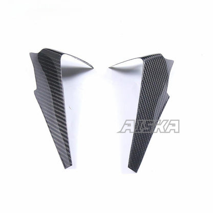 AISKA 3K Dry Carbon Fiber Motorcycle Front Air Intake Cover Fairing for Yamaha YZF R1 R1M 2015-2019
