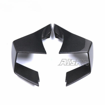 AISKA 3K Dry Carbon Fiber Motorcycle Wind Deflector Wings Fairing Front Spoiler Fixed Wind Winglets for BMW M1000RR 2023-2024