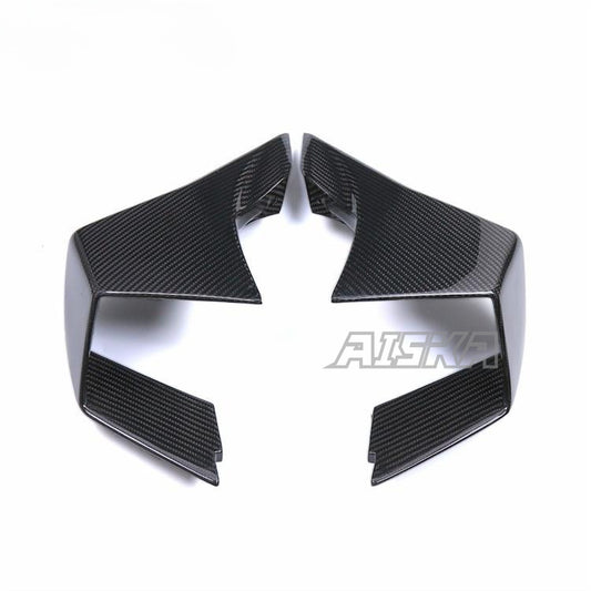 AISKA 3K Dry Carbon Fiber Motorcycle Wind Deflector Wings Fairing Front Spoiler Fixed Wind Winglets for BMW M1000RR 2023-2024