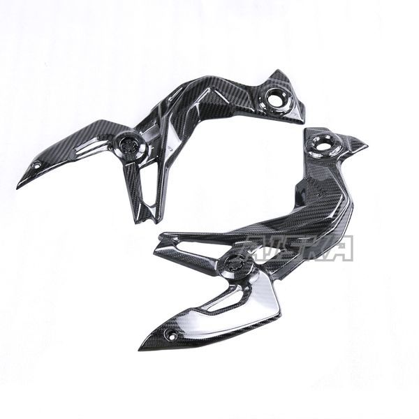 AISKA 3K Dry Carbon Fiber Motorcycle Accessories Front Side Trim Frame Body Cover Panel Fairing for Kawasaki Z900 2020-2024