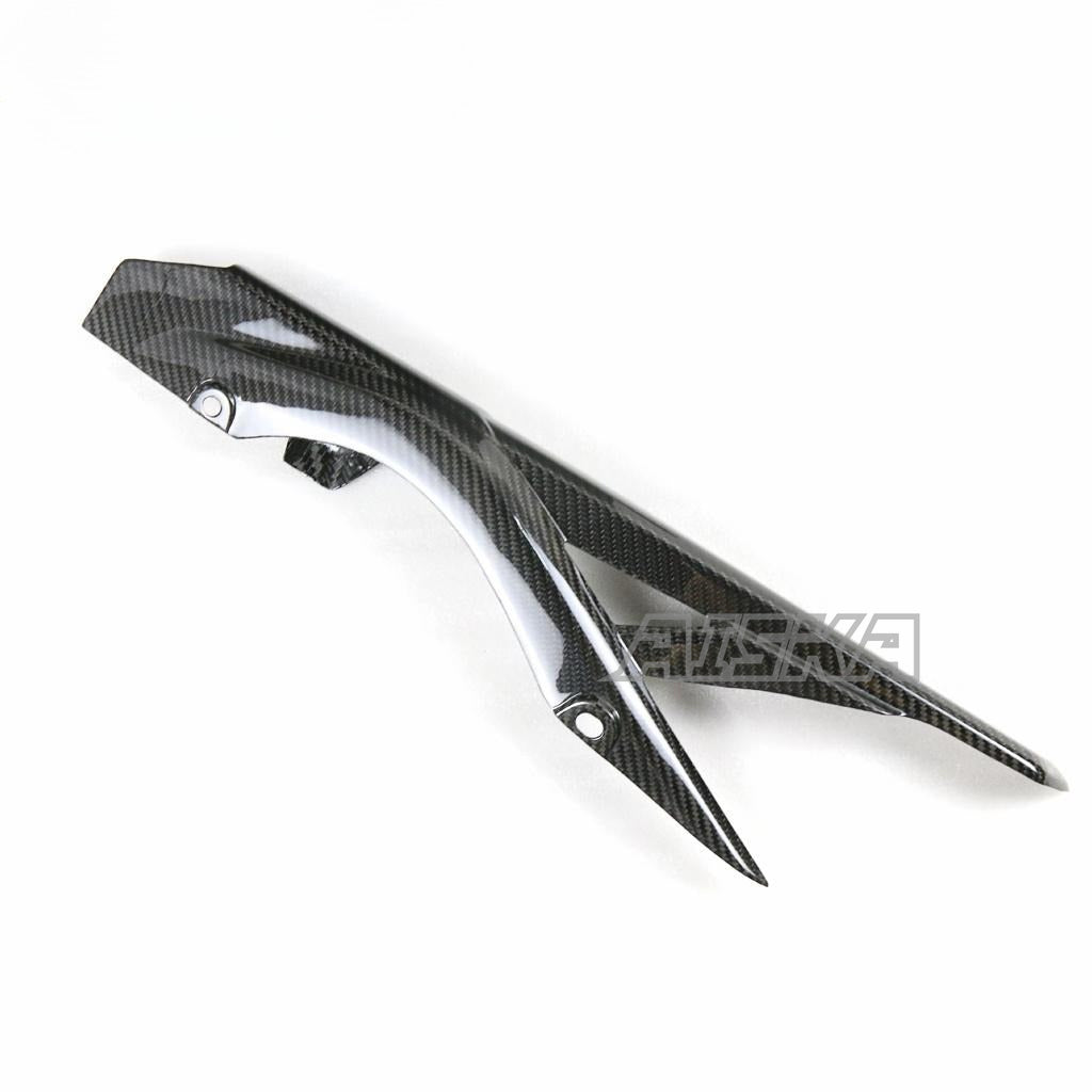 AISKA 100% 3K Dry Carbon Fiber Chain Guard Protector Motorcycle Carbon Fiber Chain Guard Cover for Yamaha R3 2015 2016 2017 2018