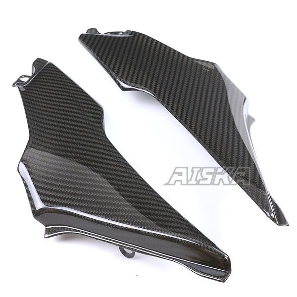AISKA 3K Dry Carbon Fiber Motorcycle Accessories Seat Side Frame Cover Fairing Cowl Side Panel for Kawasaki Z900 2017 2018 2019