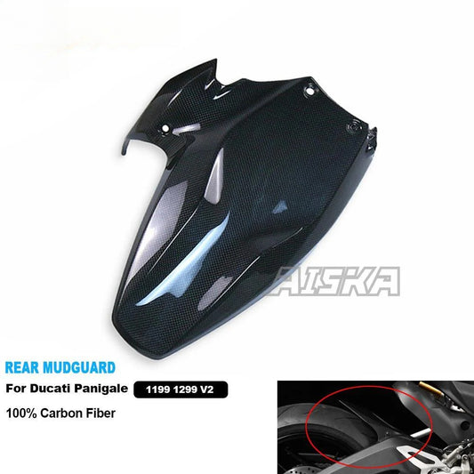 AISKA 100% Carbon Fiber Motorcycle Accessories Rear Mudguard for Ducati Panigale 1199 1299 V2