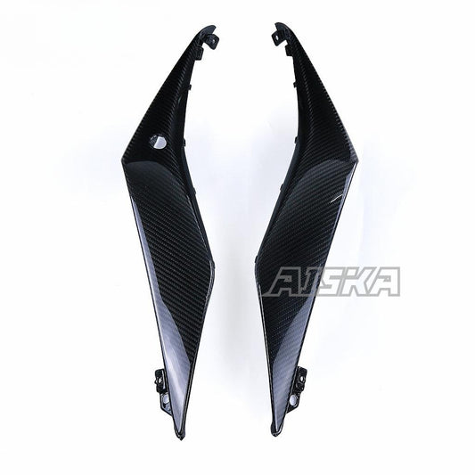 AISKA Motorcycle Carbon Side Panels Accessories Carbon Fiber Rear Upper Tail Side Cover Fairing for Yamaha R3 2022 2023 2024