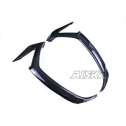AISKA 3K Dry Carbon Fiber Motorcycle Accessories Front Lower Side Cover Plate Fairing for Kawasaki Ninja ZX10R ZX-10R 2016-2020