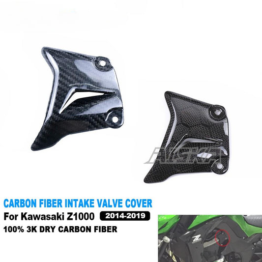 AISKA 3K Dry Carbon Fiber Motorcycle Accessories Body Frame Side Intake Valve Cover Fairing Kit for Kawasaki Z1000 2014-2019