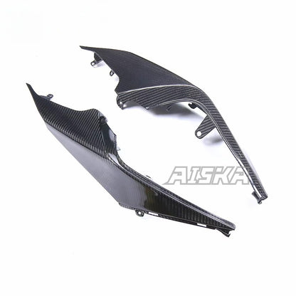 AISKA 100% 3K Pure All Dry Carbon Fiber Motorcycle Body Accessories Tail Trim Panel Rear Side Panel  for Aprilia RSV4 2021+