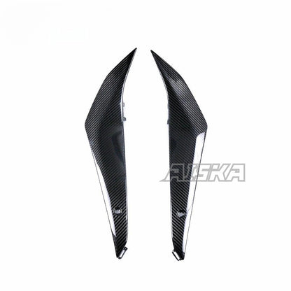 AISKA 100% 3K Dry Carbon Fiber Motorcycle  Accessories Fuel Tank Side Panels for Suzuki GSXR1000 2017+
