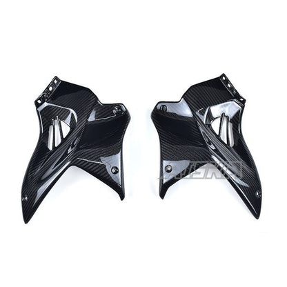 AISKA Full 3K Dry Carbon Fiber Motorcycle Accessories Front Fuel Tank Side Panel Covers for Kawasaki Ninja H2 H2R 2015-2024
