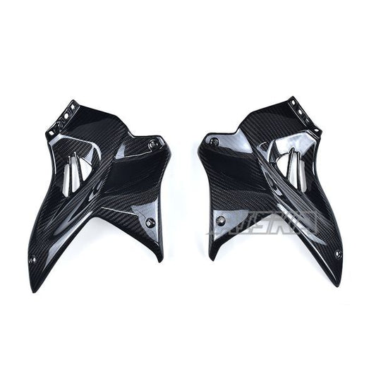 AISKA Full 3K Dry Carbon Fiber Motorcycle Accessories Front Fuel Tank Side Panel Covers for Kawasaki Ninja H2 H2R 2015-2024