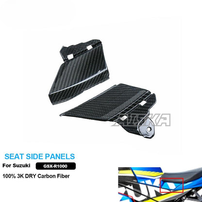 AISKA 100% Carbon Fiber Motorcycle  Accessories  Seat Side Panels Fairings  for Suzuki GSXR1000 2017+