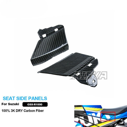 AISKA 100% Carbon Fiber Motorcycle  Accessories  Seat Side Panels Fairings  for Suzuki GSXR1000 2017+