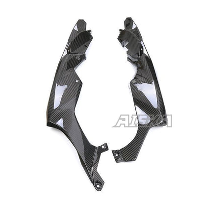 AISKA 3K Dry Carbon Fiber Motorcycle Front Side Frame Fairing Cowl for Kawasaki Ninja ZX10R ZX-10R 2021 2022 2023 2024