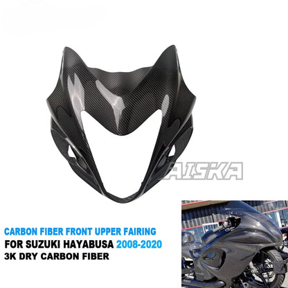 AISKA 100% 3K Carbon Fiber Motorcycle Front Upper Fairing for Suzuki GSX1300 R Hayabusa Gen2 2008-2020