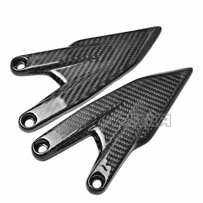 AISKA 690 Duke 3K Dry Carbon Fiber Motorcycle Footpeg Footrest Rearset Plate Heel Guards for KTM 690 Duke 2012-2019