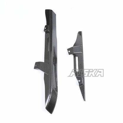AISKA 100% 3K Dry Carbon Fiber Motorcycle Racing Rear Chain Guard Cover for Harley Davidson Sportster S 1250