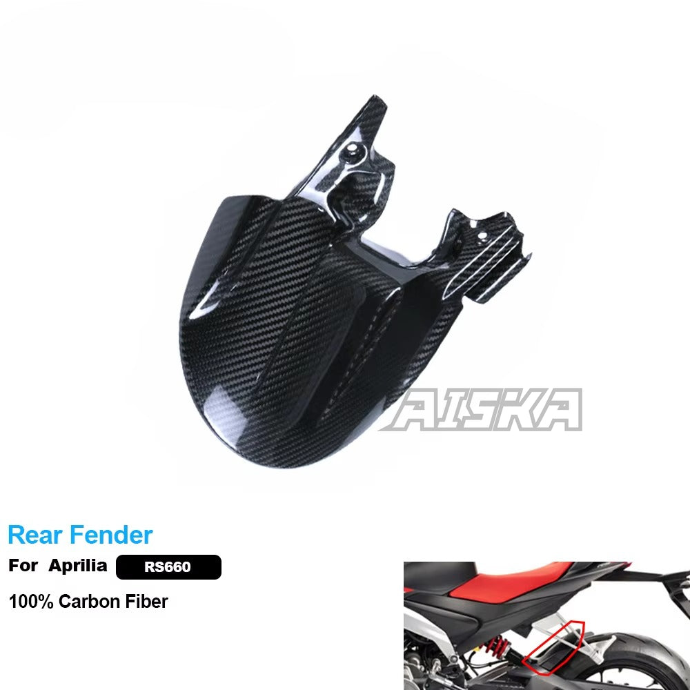 AISKA 3K Twill Weave Carbon Fiber Motorcycle Body Accessories Rear Fender for Aprilia RS660 2021+