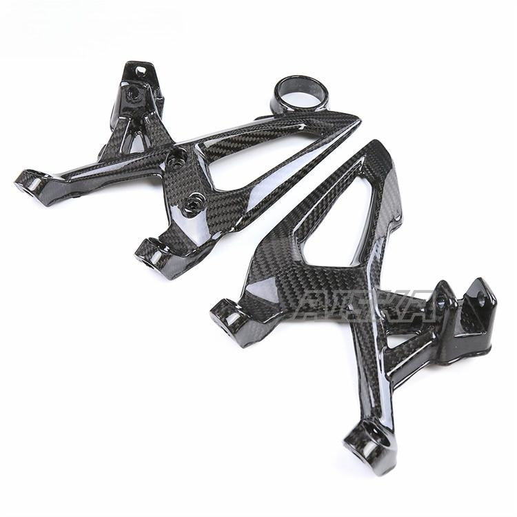 AISKA S1000R Accessories 3K Full Carbon Fiber Motorcycle Rear Rearset Adjustable Foot Pegs Heel Guards for BMW S1000R 2021-2024