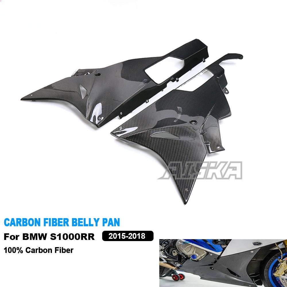 AISKA 100% 3K Full Carbon Fiber Twill Weave Glossy Motorcycle Lower Side Fairings for BMW S1000RR 2015-2018