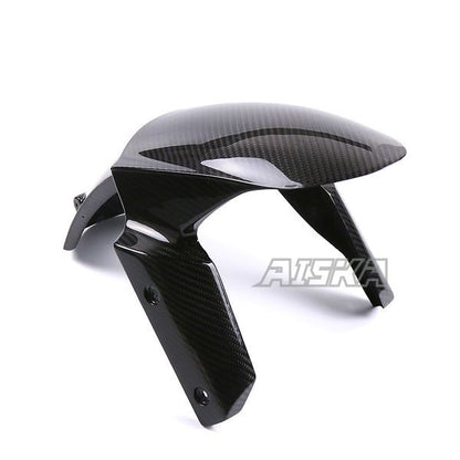 AISKA 3K Dry Carbon Fiber Motorcycle Front Wheel Fender Hugger Mudguard for Kawasaki Ninja ZX-6R 2013-2024