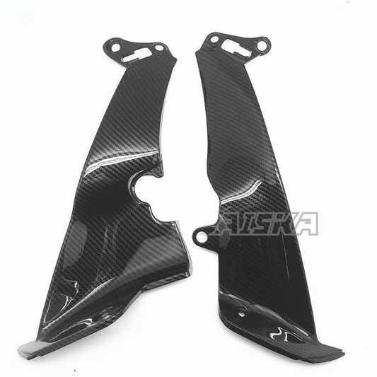 AISKA 3K Dry Carbon Fiber Motorcycle Front Mid Upper Vertical Side Panel Fairings for Yamaha YZF-R1 2009-2014